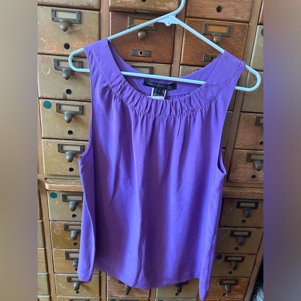Marc Jacobs purple silk tank